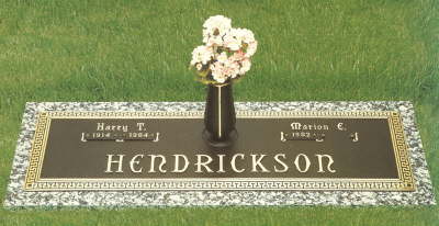 Double bronze marker with a raised border