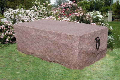 Large one ton solid granite bench